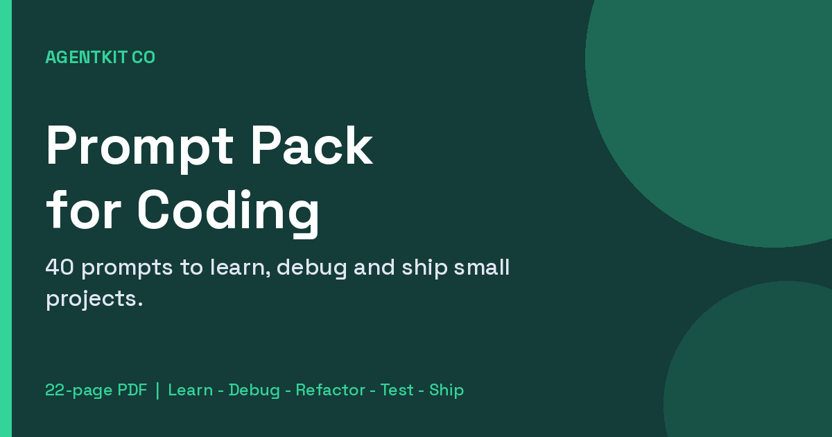 Prompt Pack for Coding cover